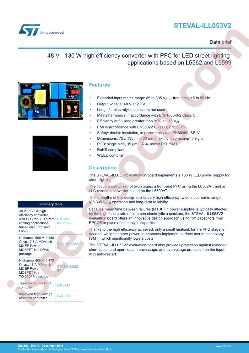 STEVAL-ILL053V2 Data Brief