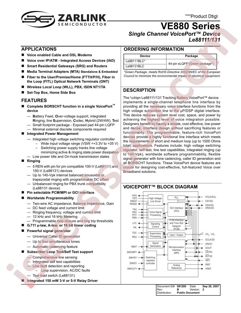 Le88111/131 Brief