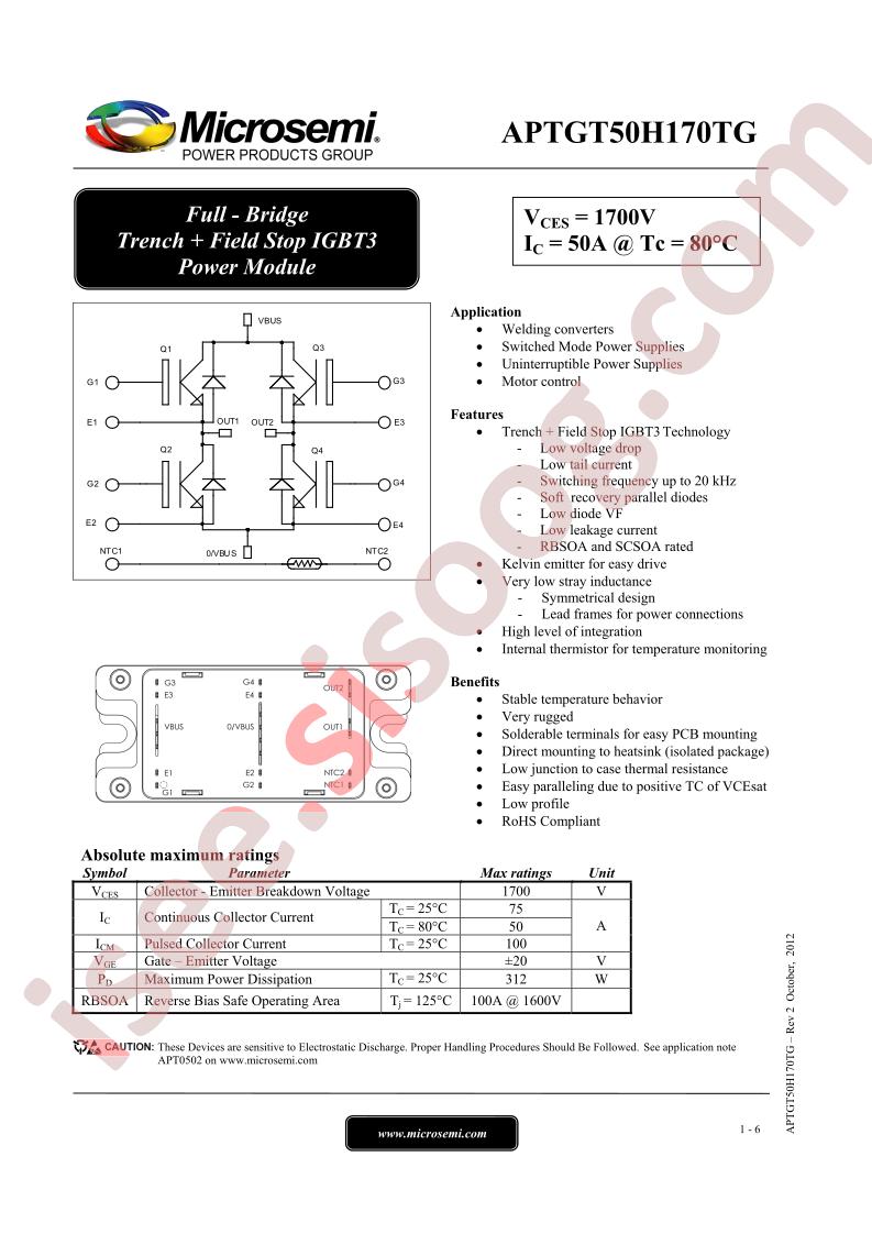 APTGT50H170TG