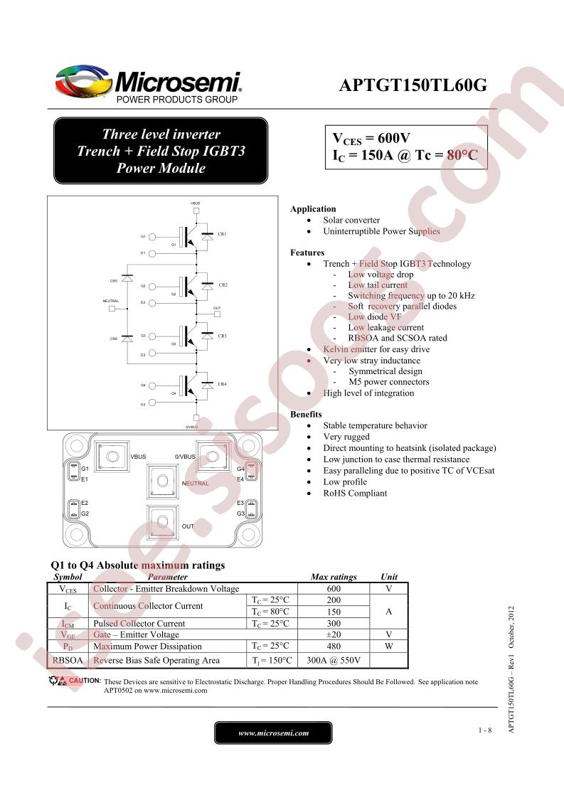 APTGT150TL60G