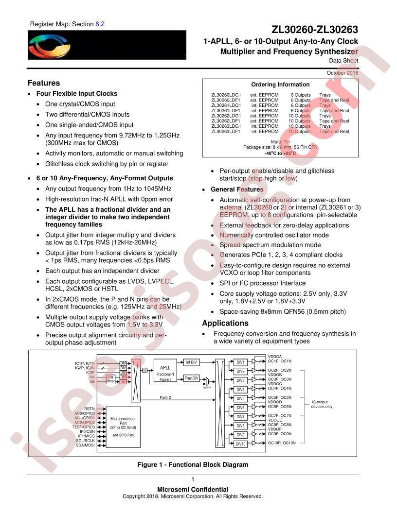 ZL30260 - ZL30263