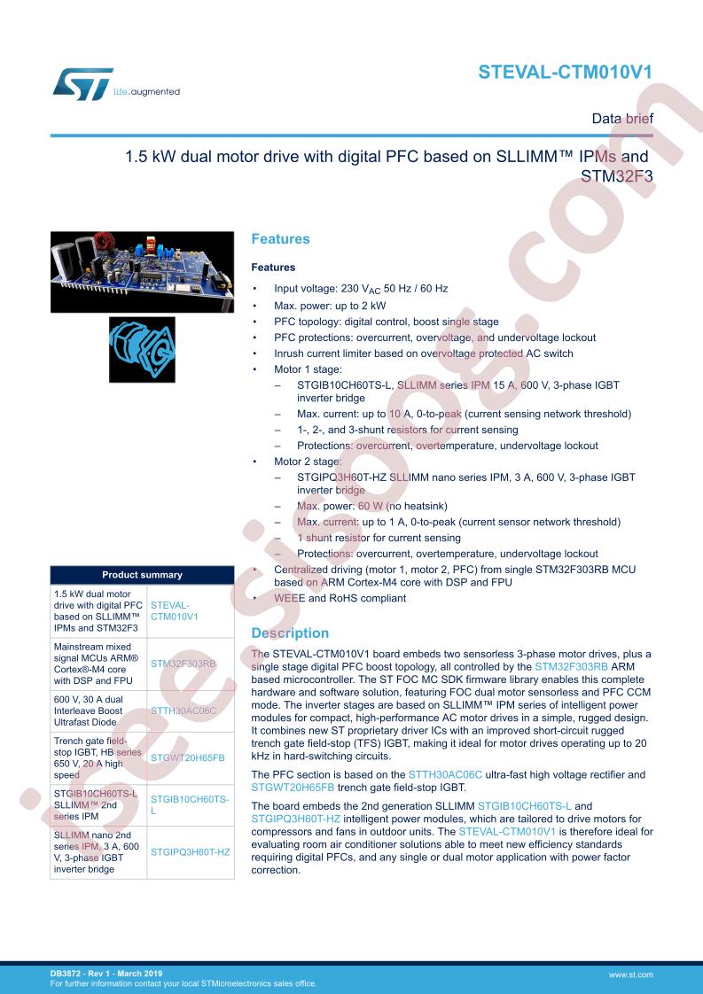 STEVAL-CTM010V1 Data Brief