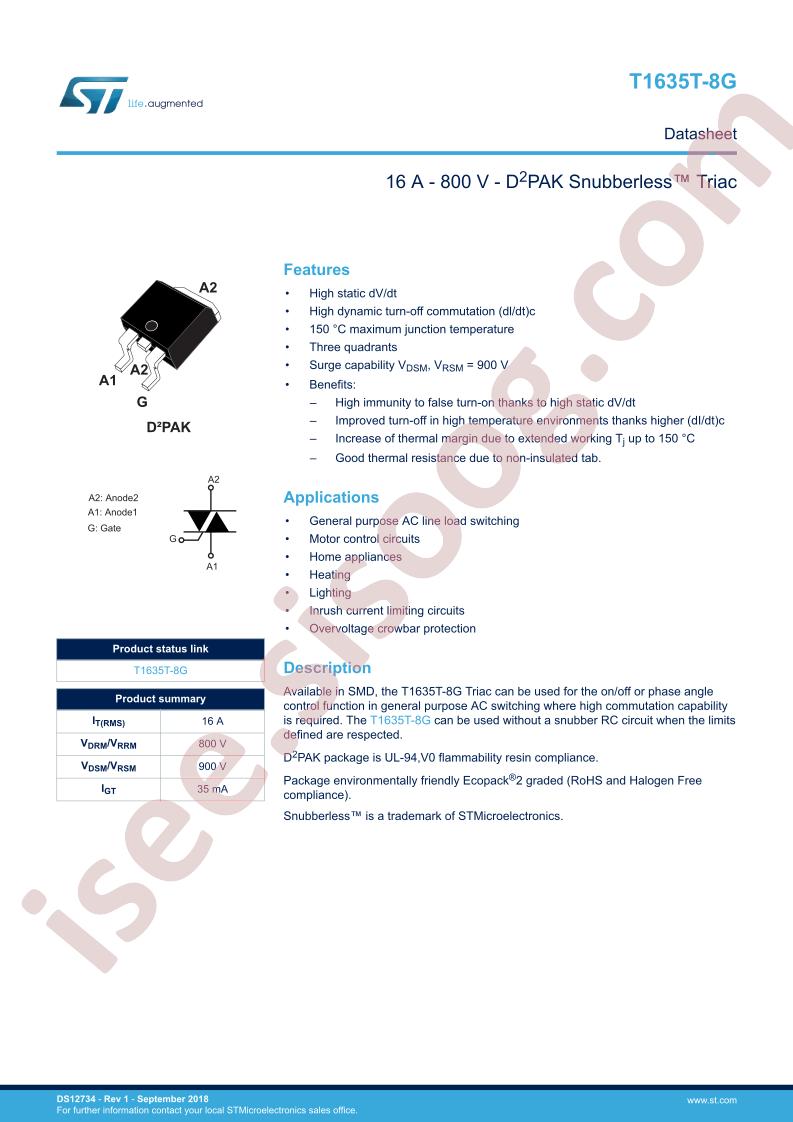 T1635T-8G Datasheet