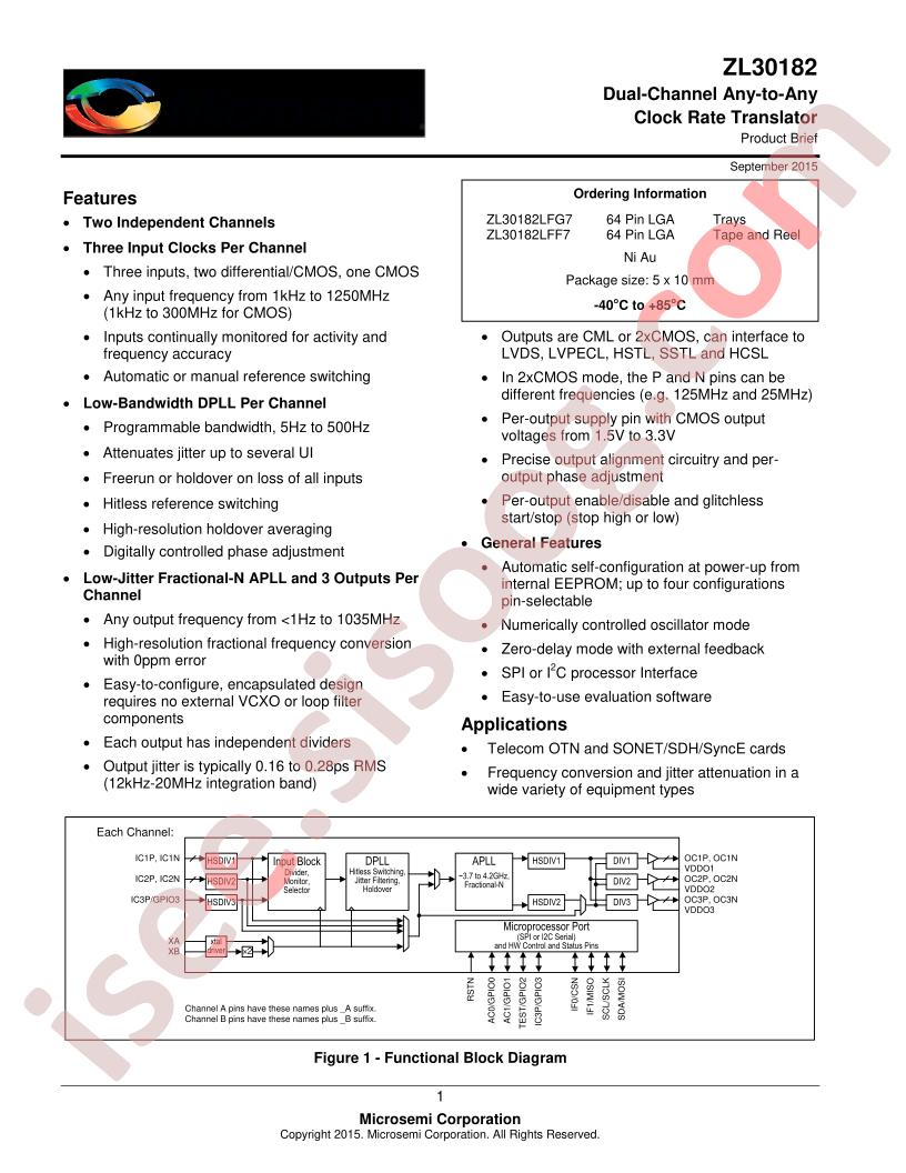 ZL30182 Brief