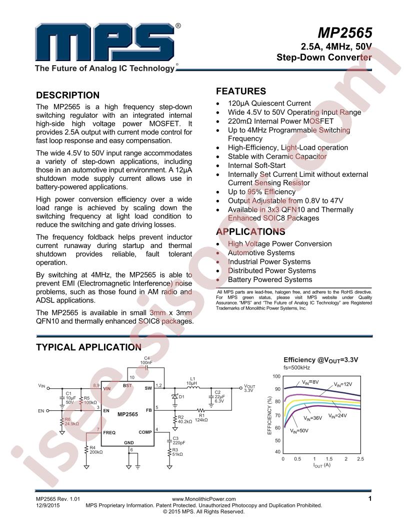 MP2565 Datasheet