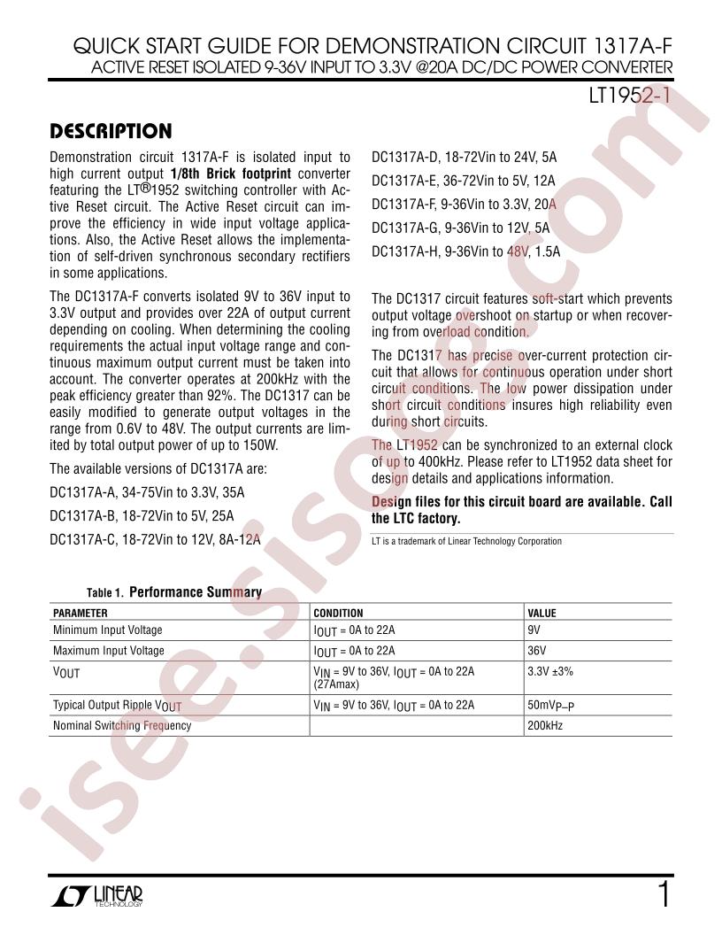 DC1317A-F Quick Start Guide