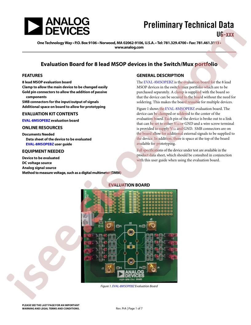 EVAL-8MSOPEBZ Preliminary Guide~