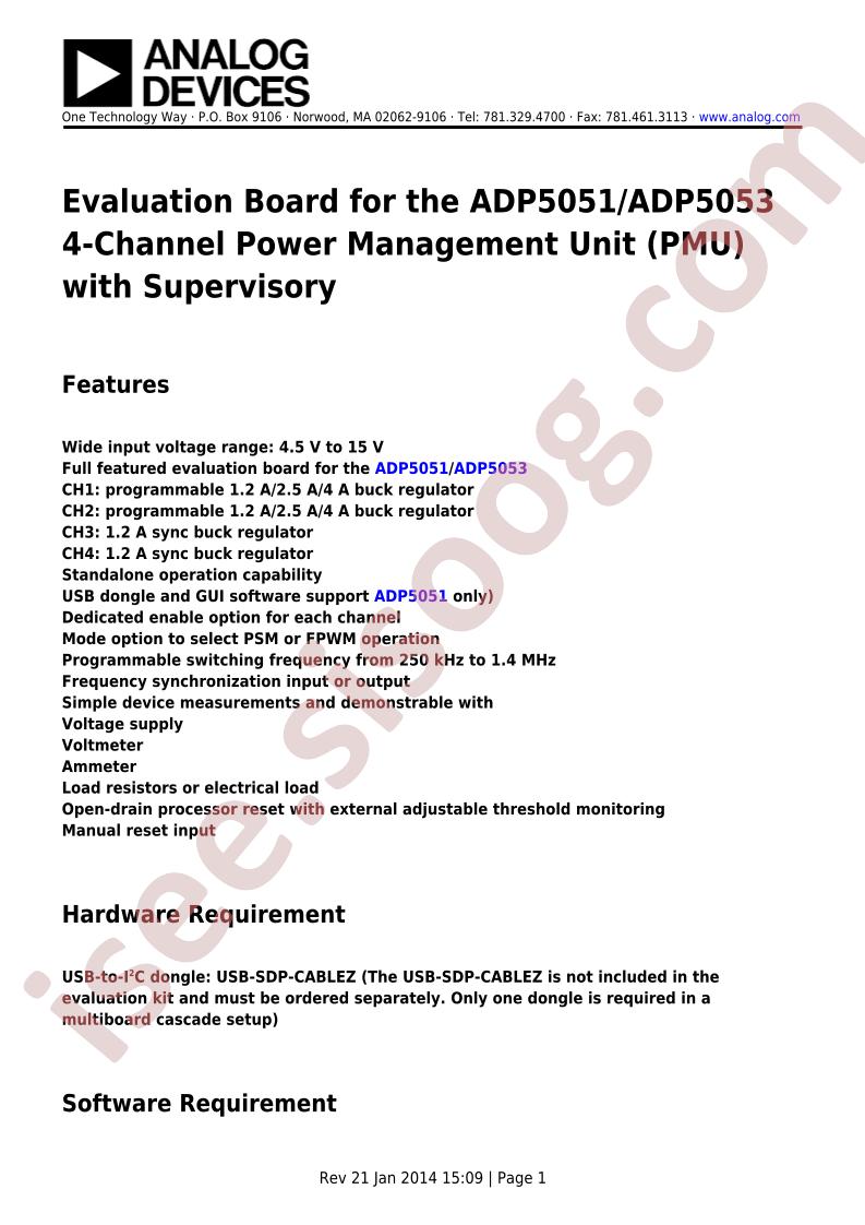 ADP5051/53 Eval Brd Guide