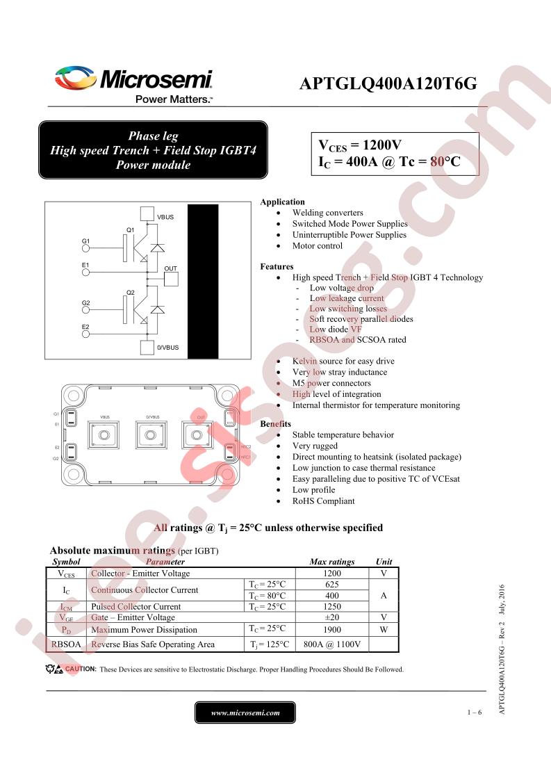 APTGLQ400A120T6G