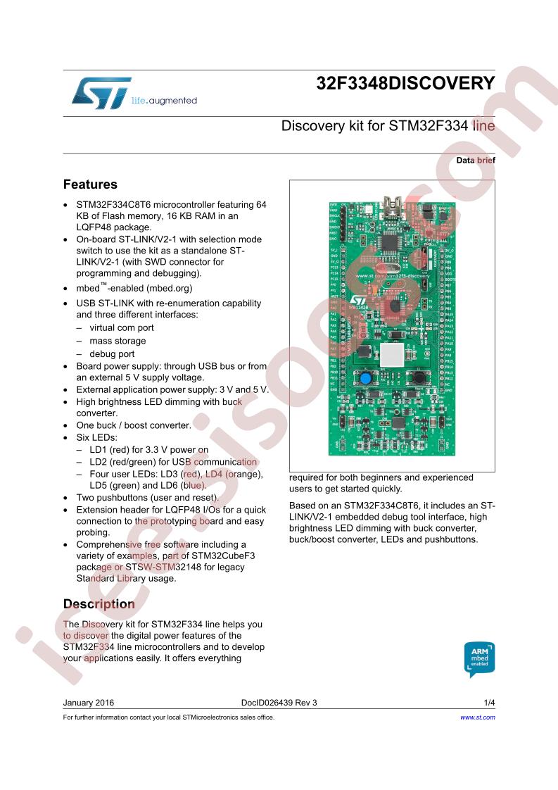 STM32F3348-DISCO Brief