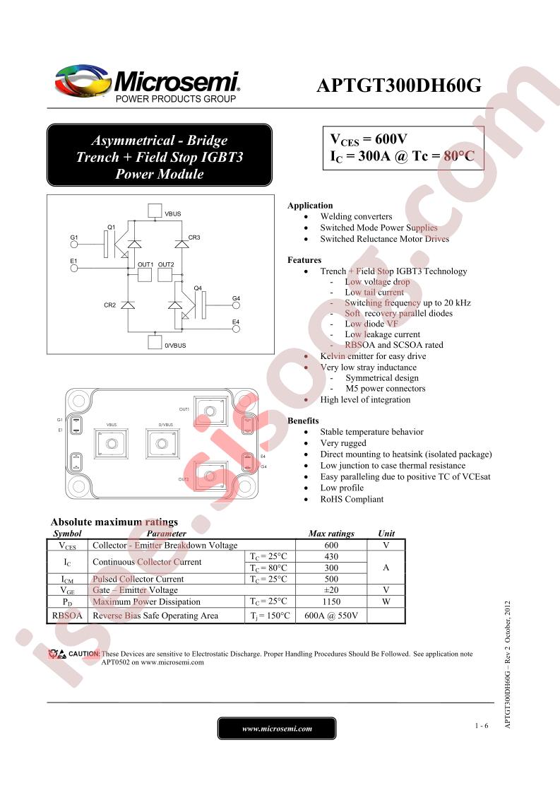 APTGT300DH60G