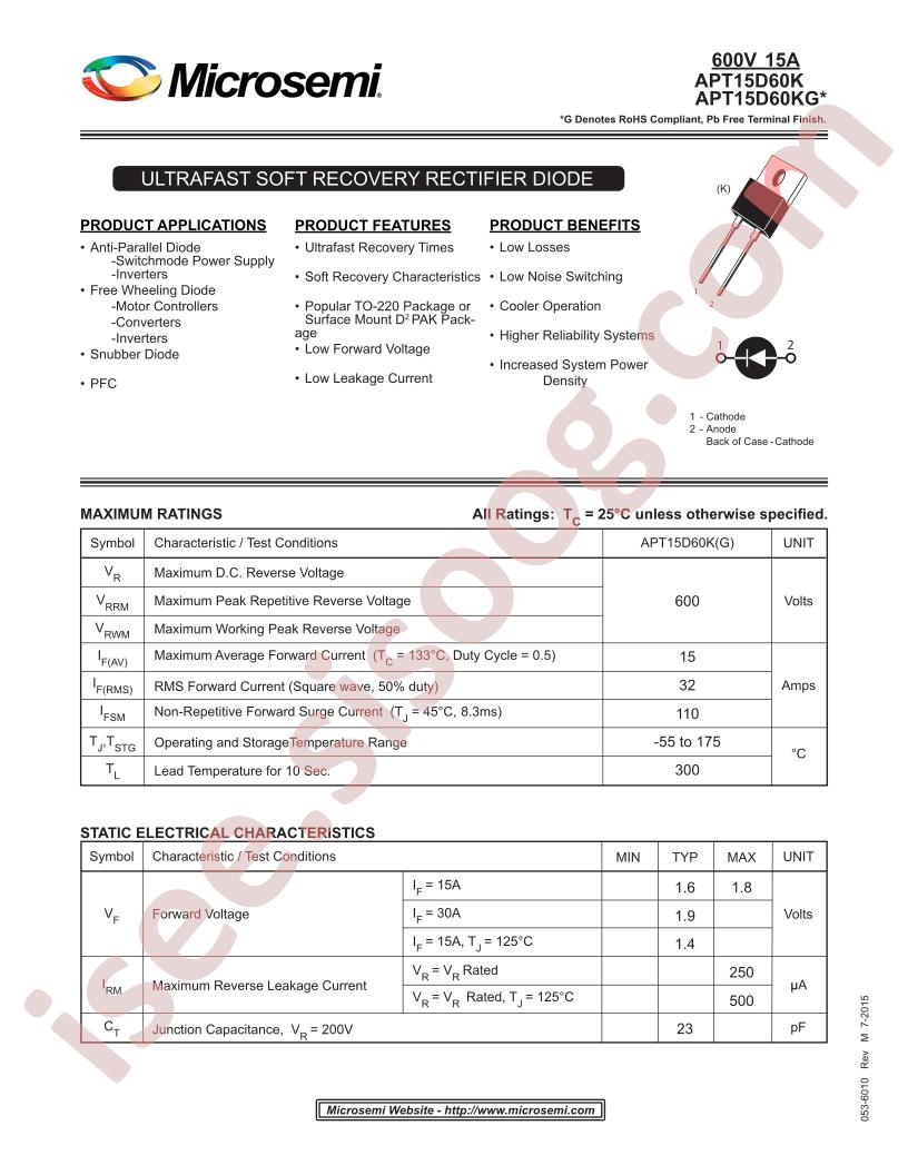 APT15D60K(G),SA(G)