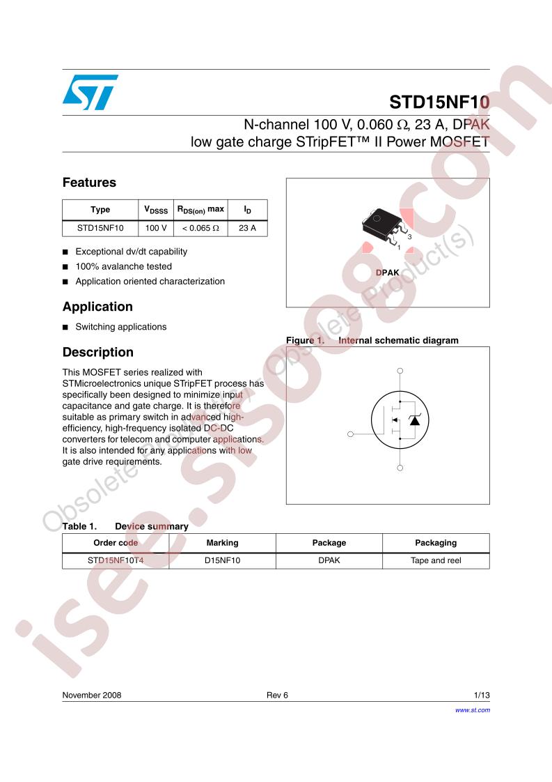 STD15NF10
