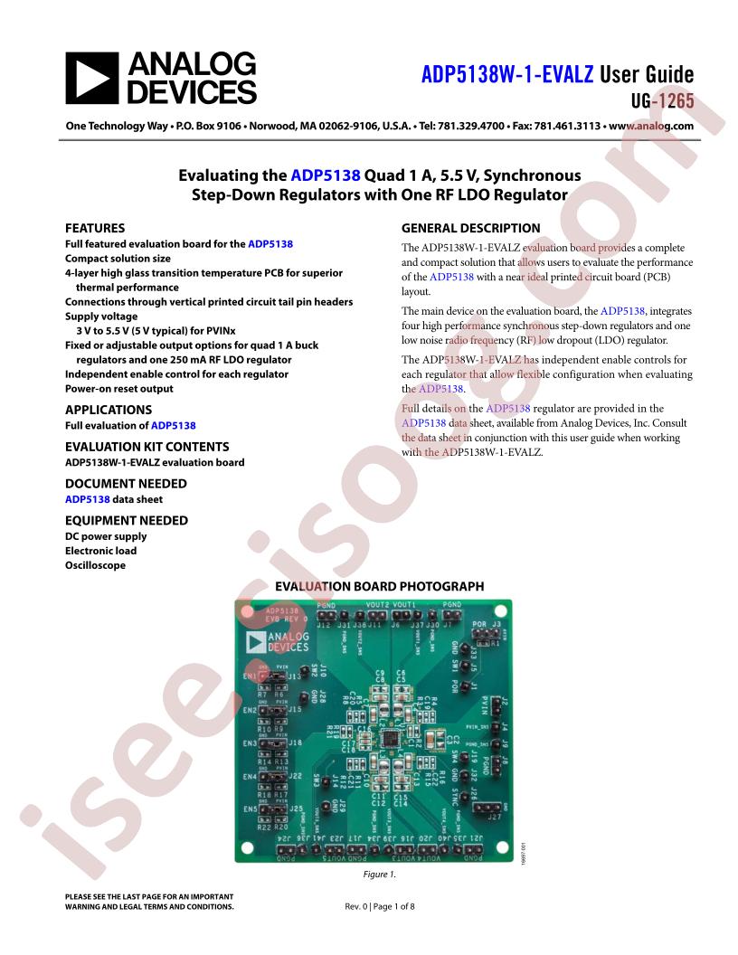 ADP5138W-1-EVALZ Guide