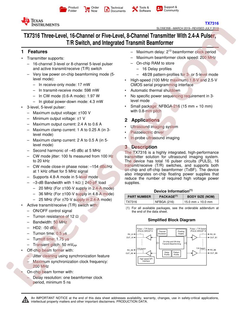 TX7316 Datasheet
