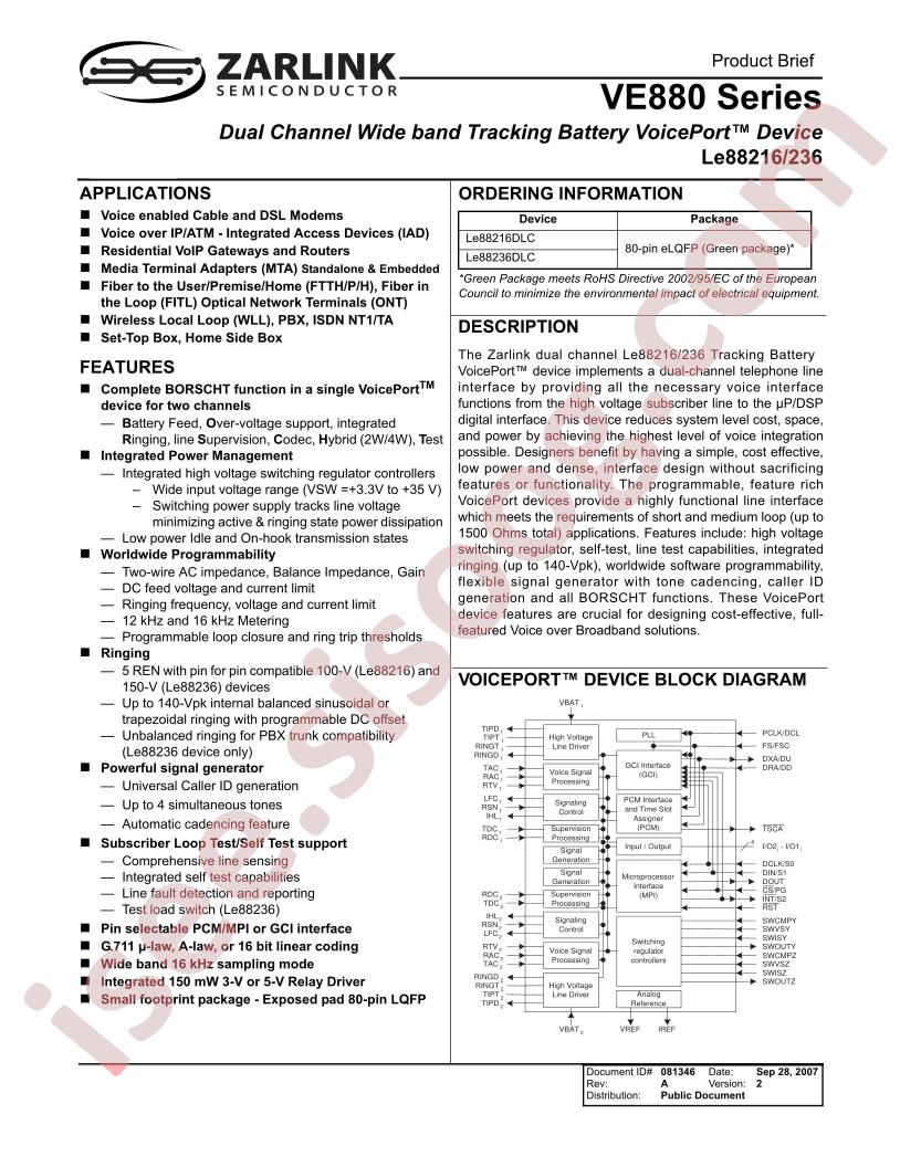 Le88216/236 Brief