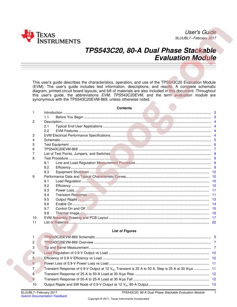 TPS543C20EVM-869 User Guide