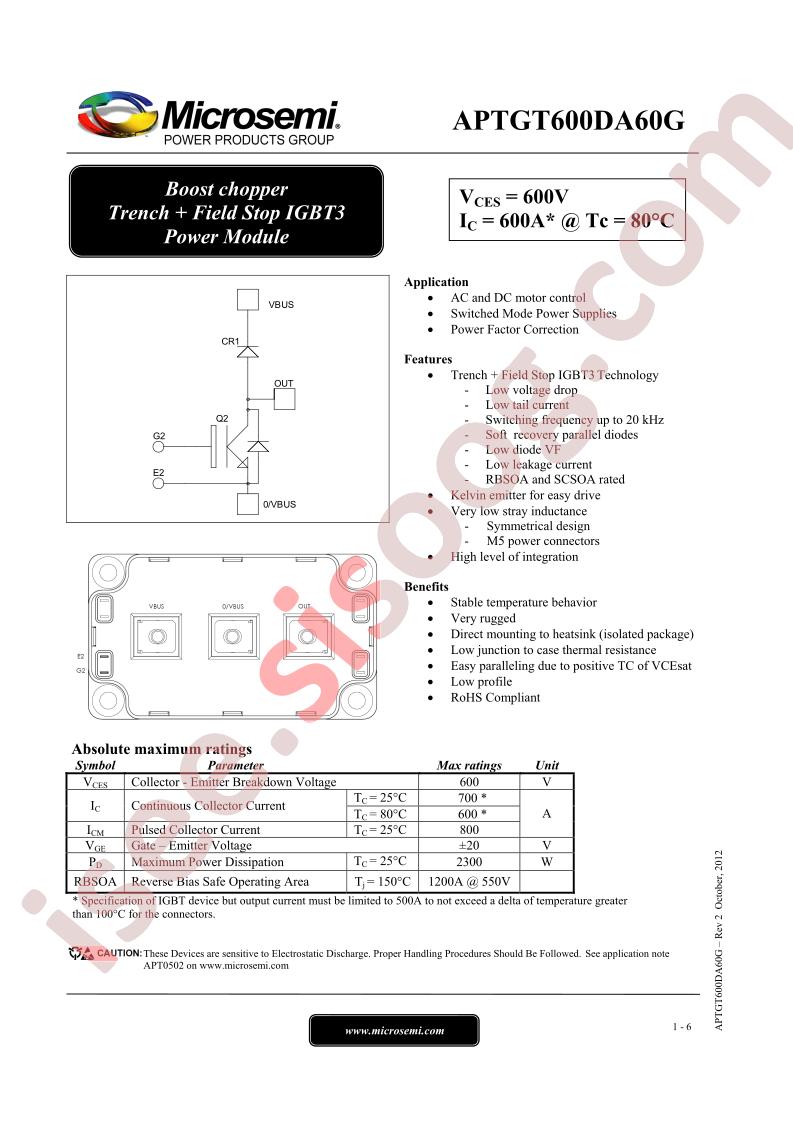 APTGT600DA60G