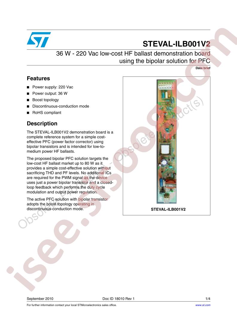 STEVAL-ILB001V2 Data Brief