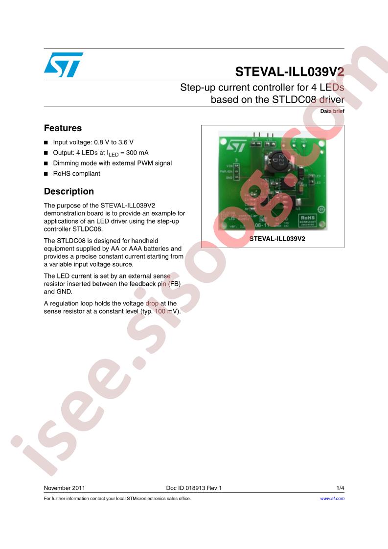 STEVAL-ILL039V2 Brief