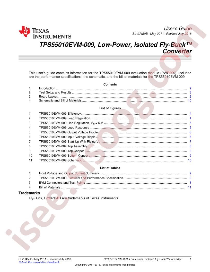 TPS55010EVM-009 User Guide