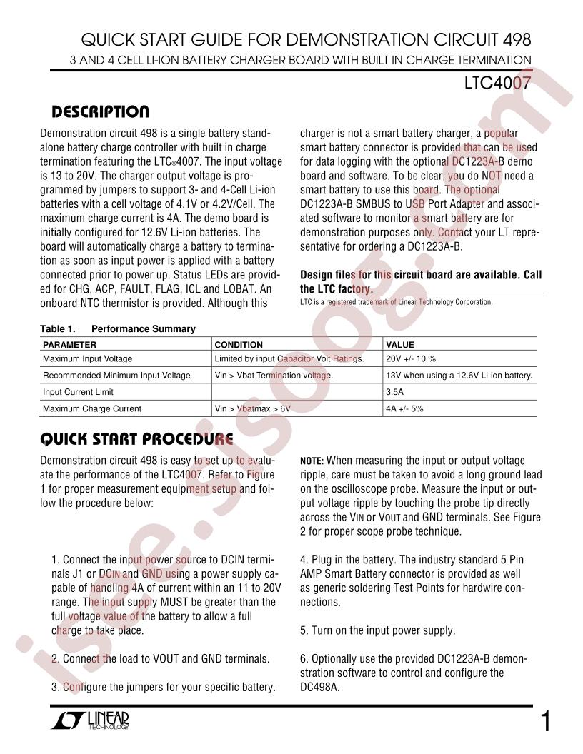DC498 Quick Start Guide