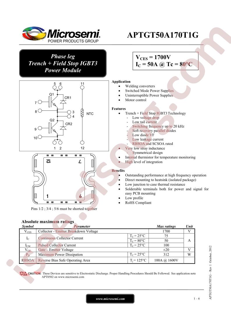 APTGT50A170T1G