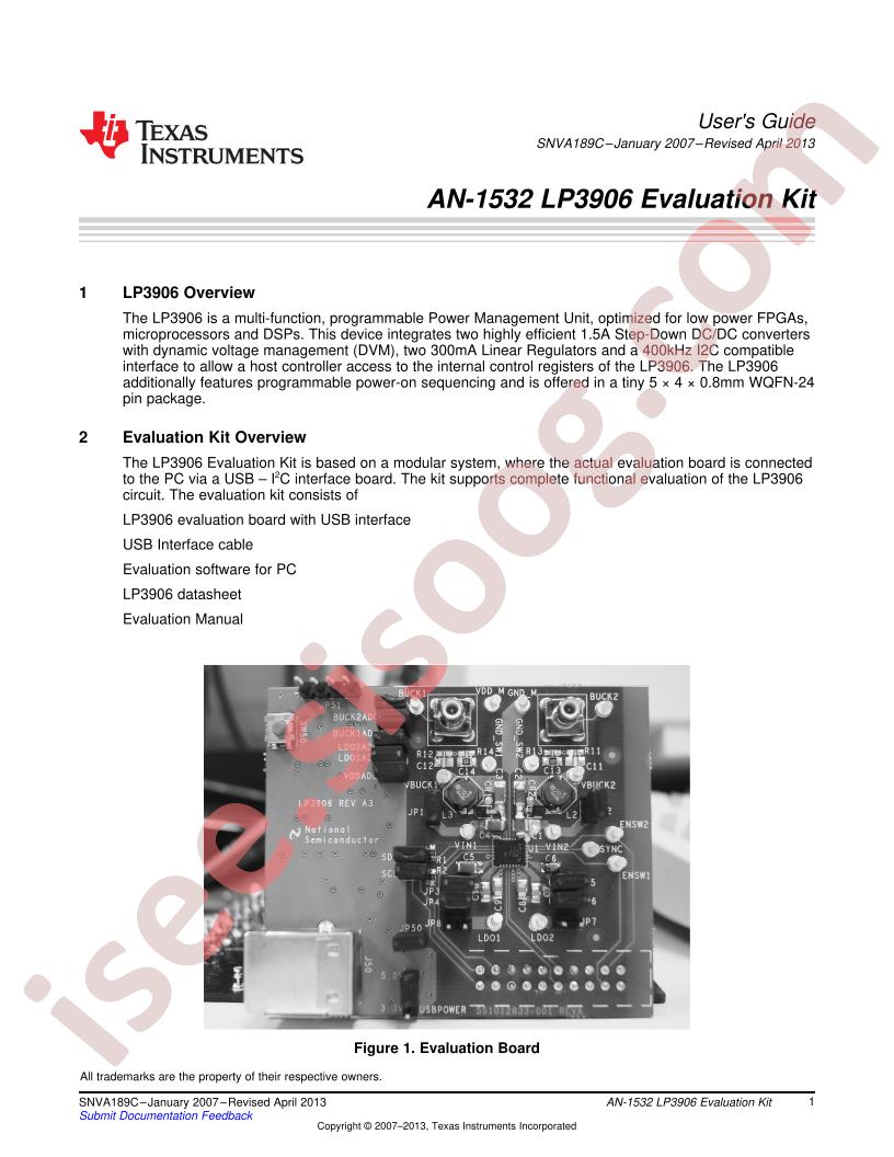 LP3906 Evaluation Kit