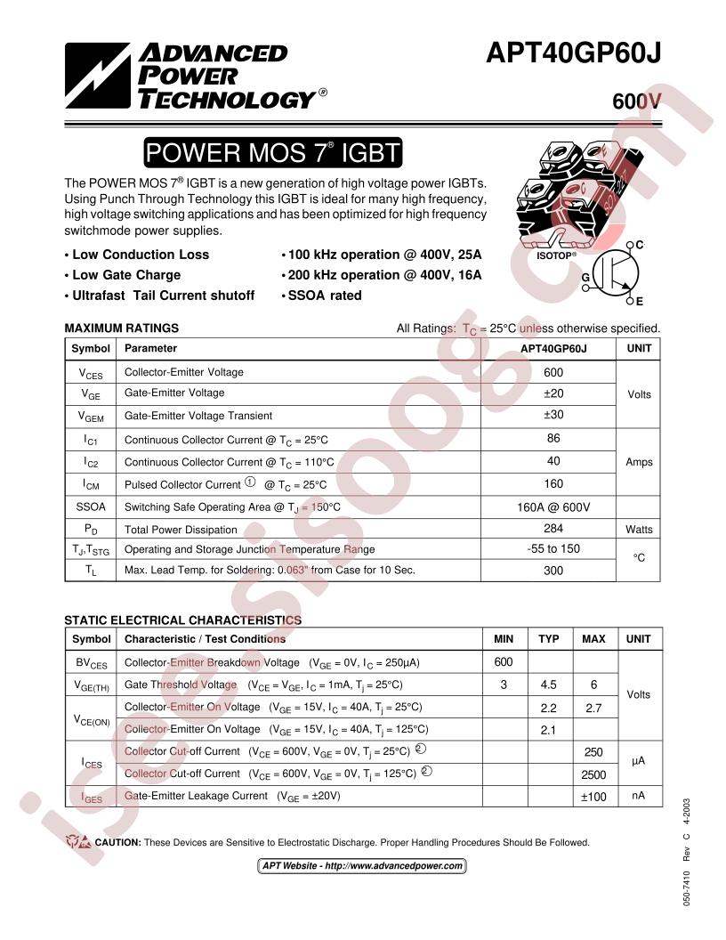 APT40GP60J