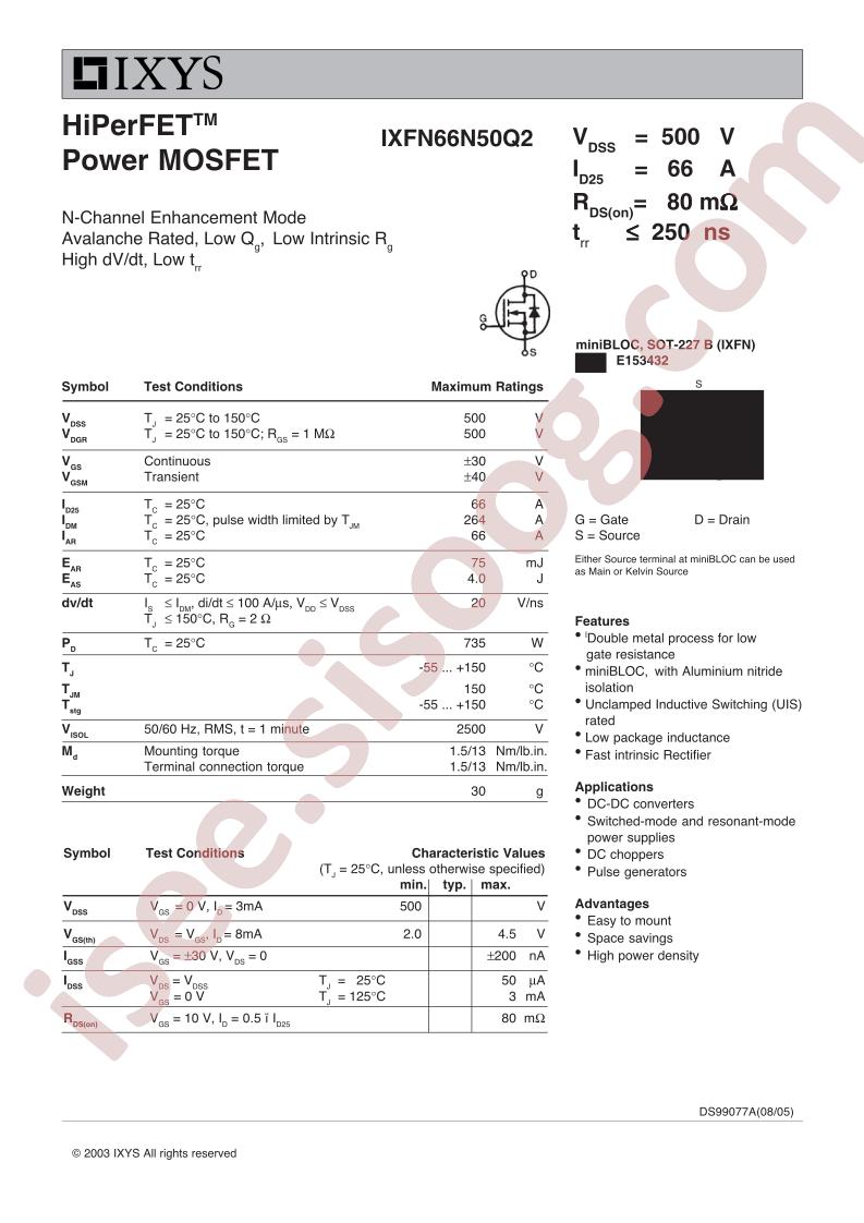 IXFN66N50Q2