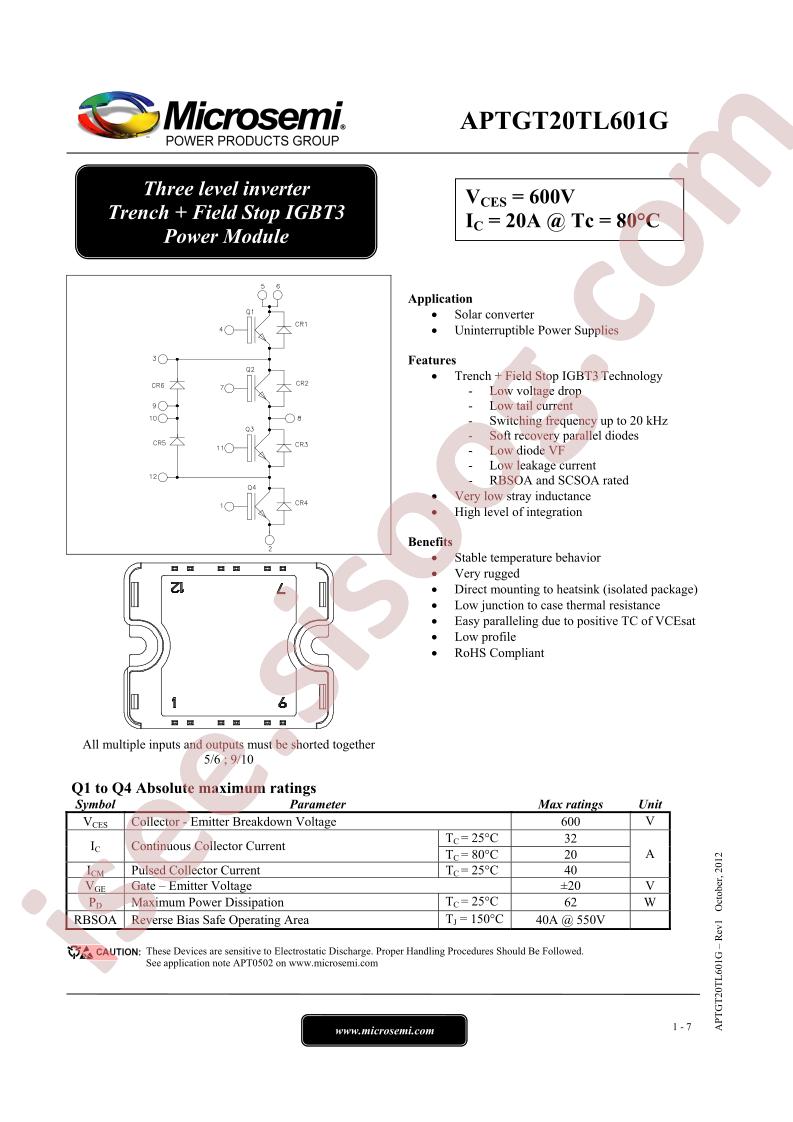 APTGT20TL601G