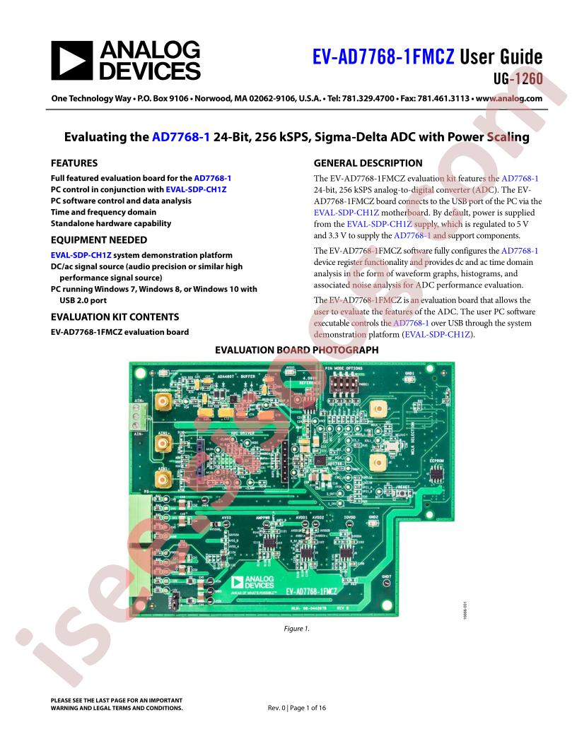 EV-AD7768-1FMCZ Guide