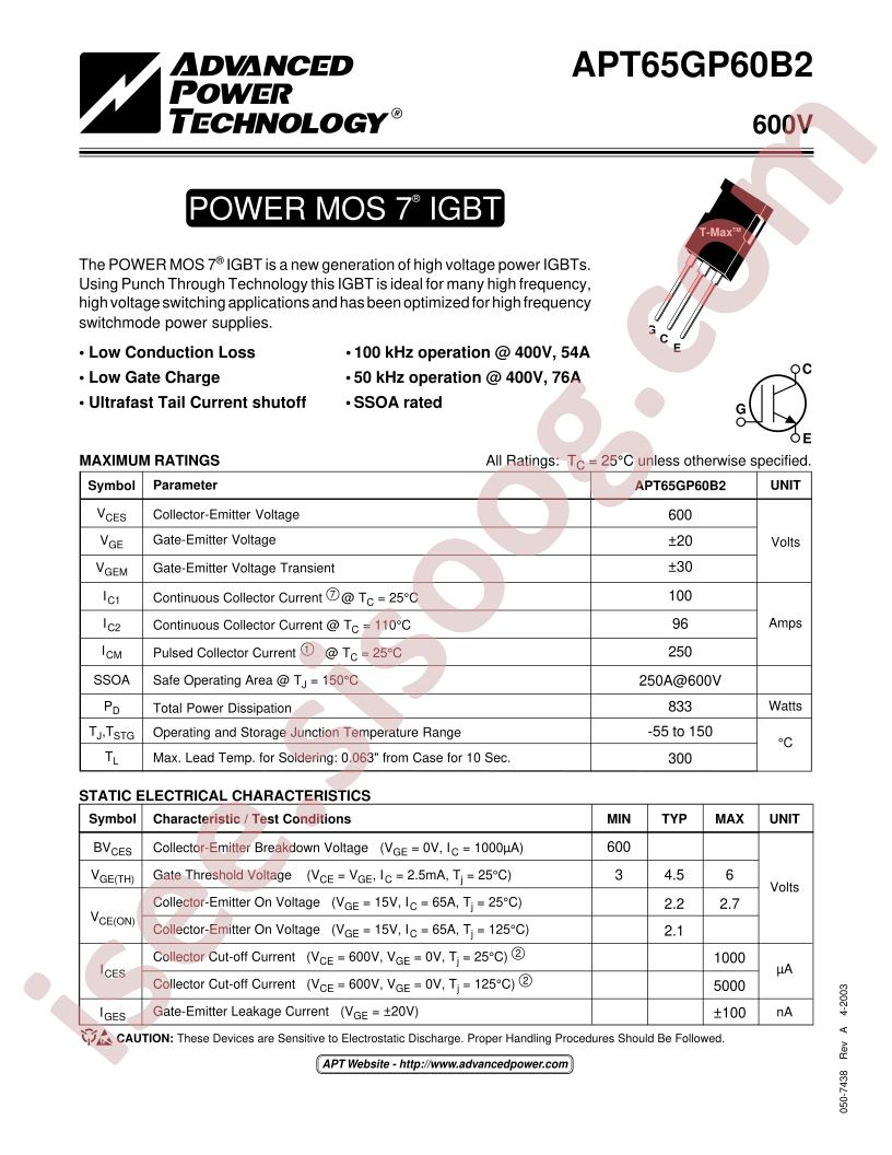 APT65GP60B2