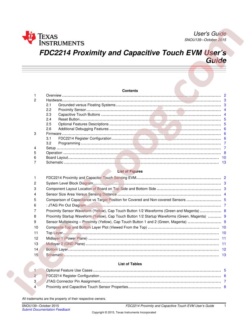 FDC2214 EVM User Guide