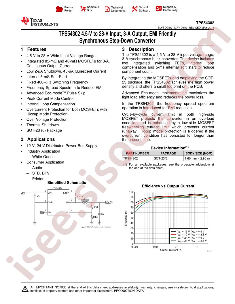 TPS54302 Datasheet