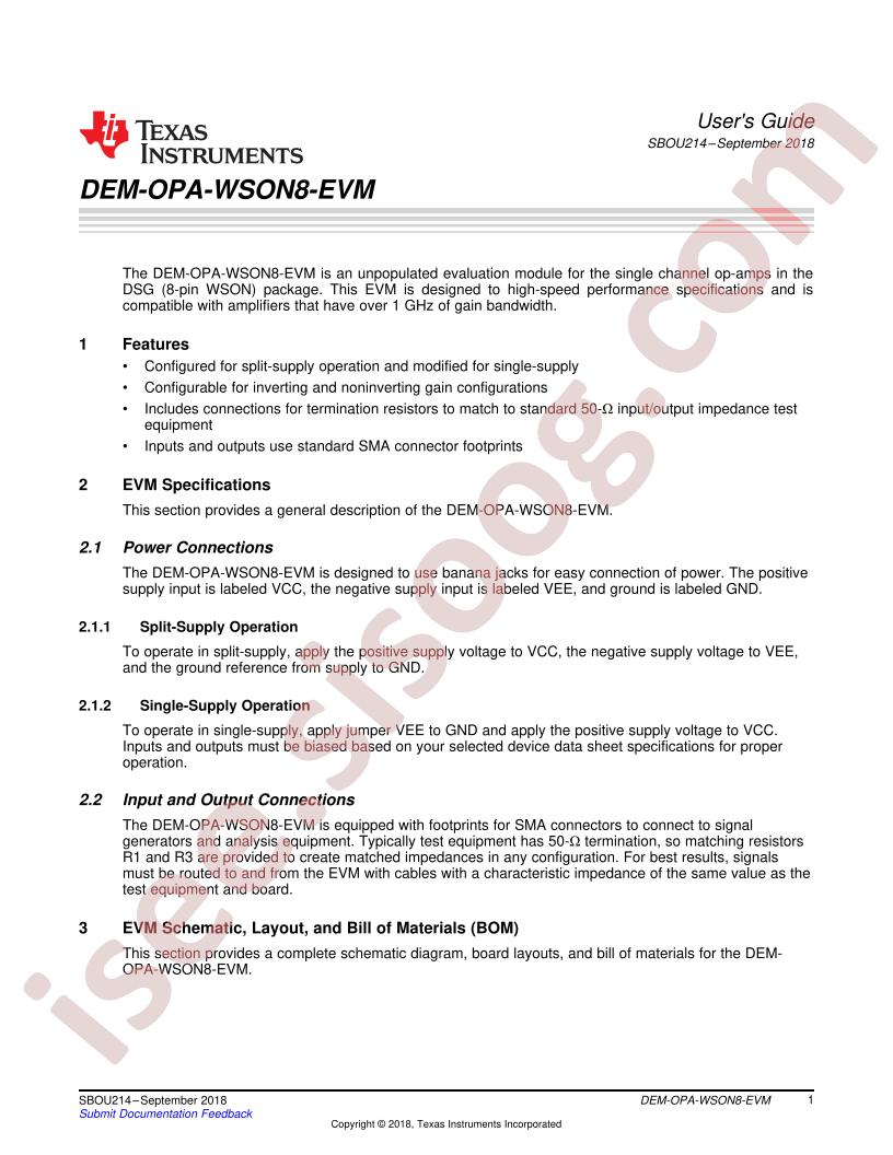 DEM-OPA-WSON8-EVM User Guide