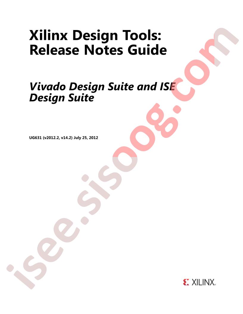 Vivado/ISE Design Suite Release Notes Guide