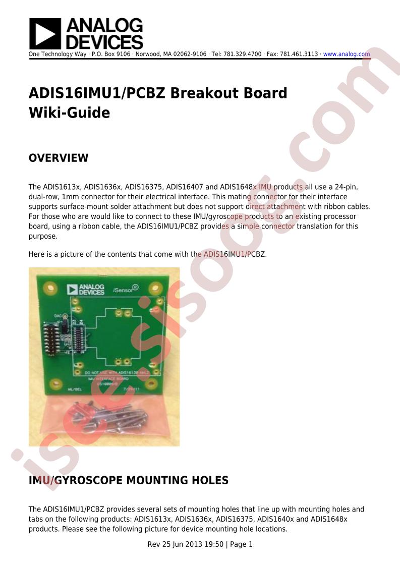 ADIS16IMU1/PCBZ Wiki-Guide