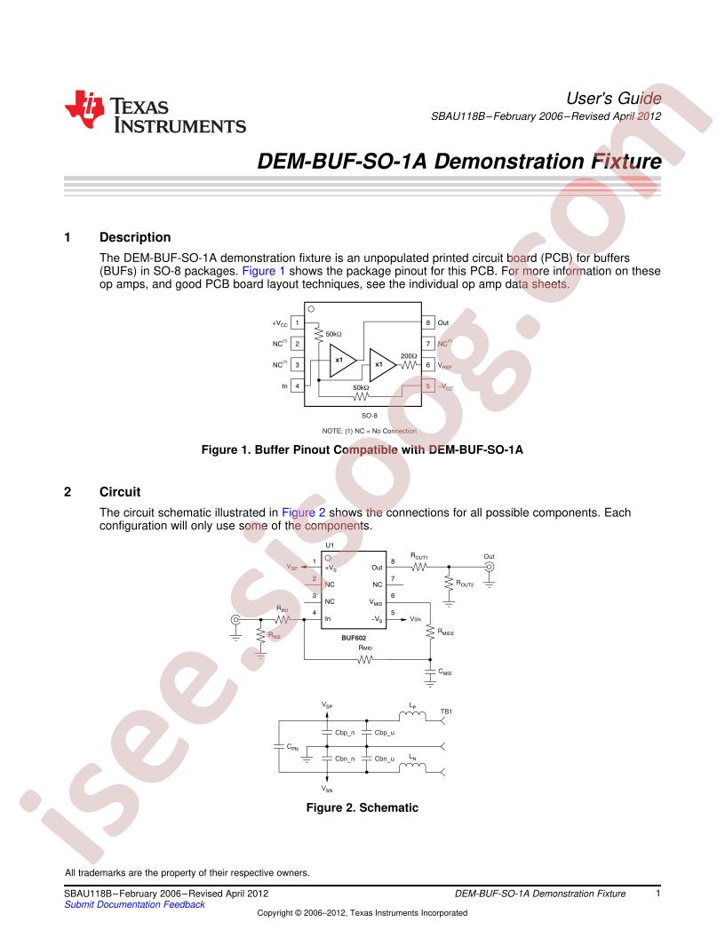 DEM-BUF-SO-1A Guide