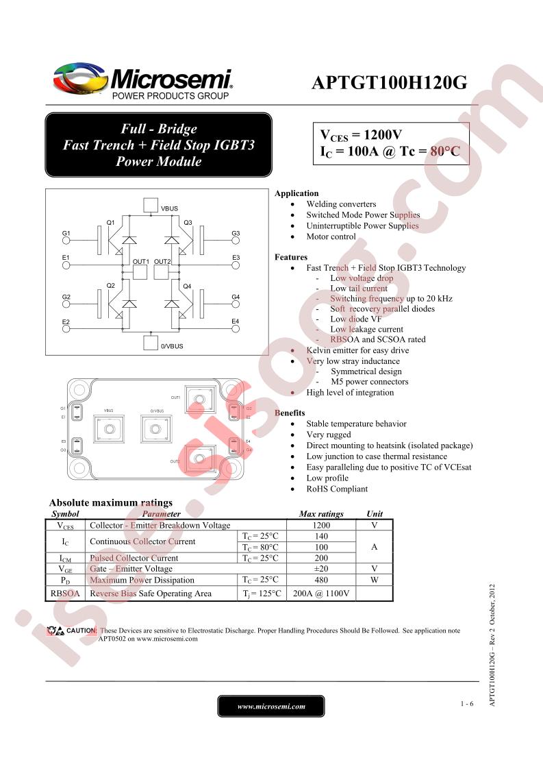 APTGT100H120G