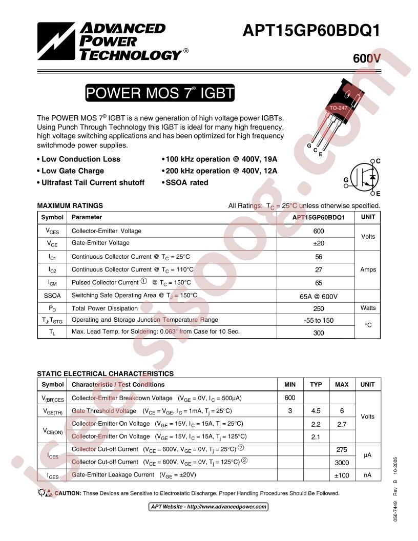APT15GP60BDQ1