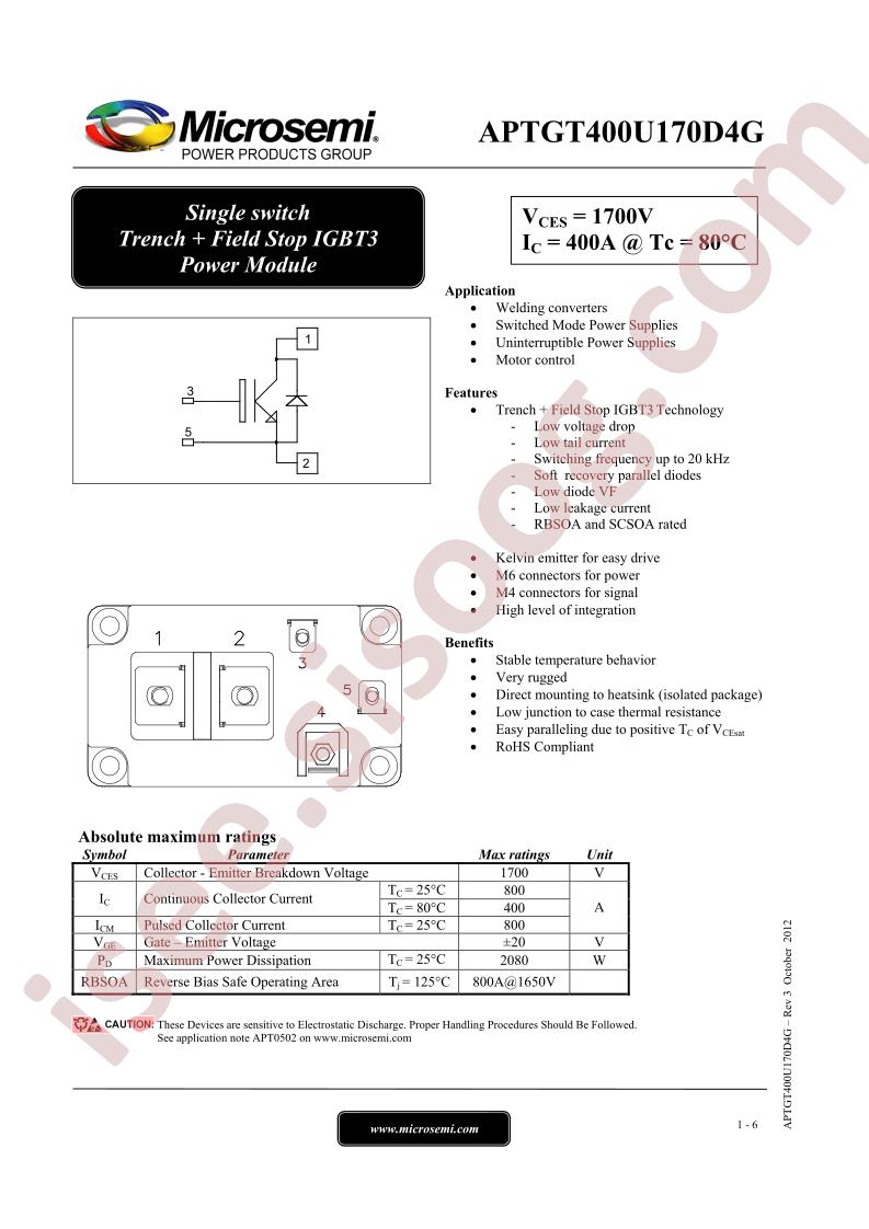 APTGT400U170D4G