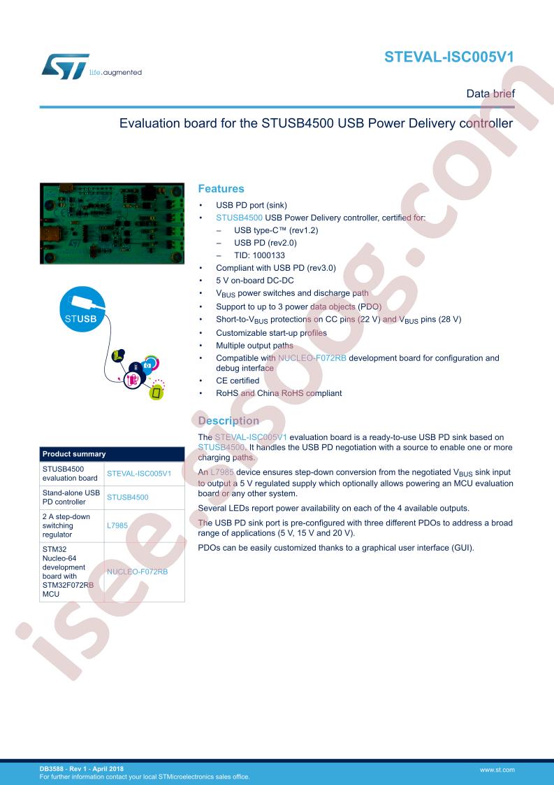 STEVAL-ISC005V1 Brief