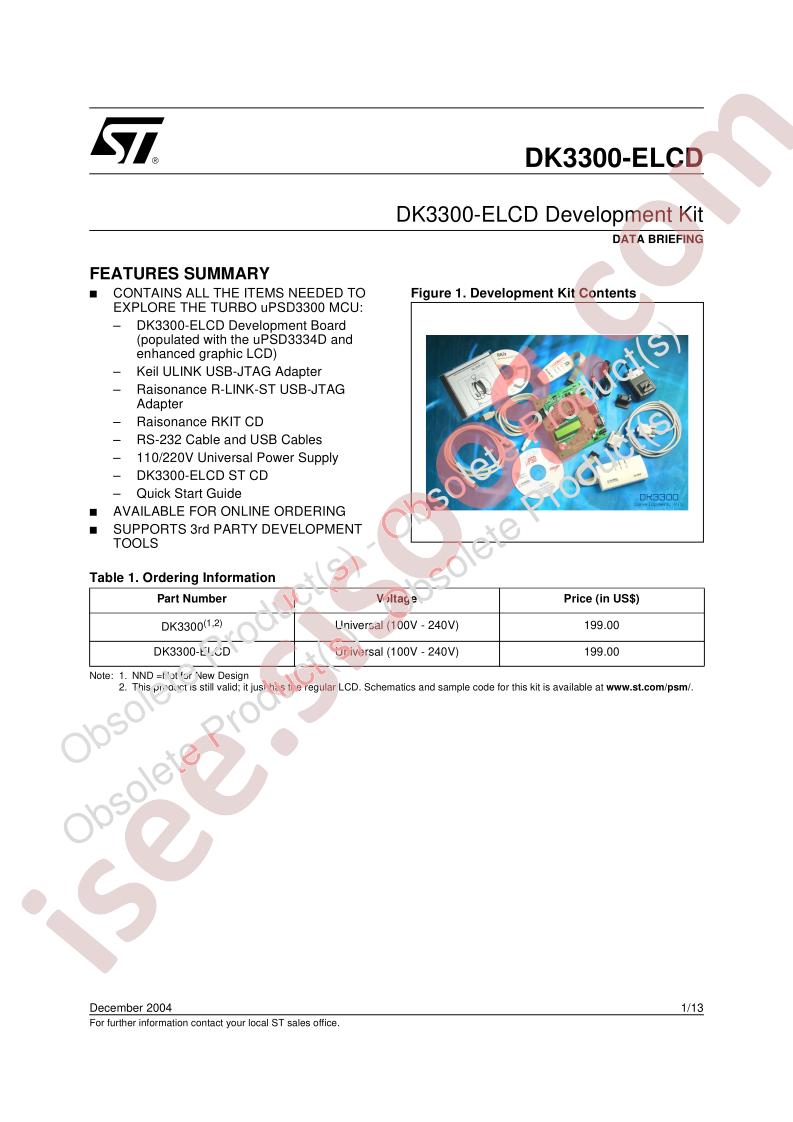 DK3300-ELCD Data Brief