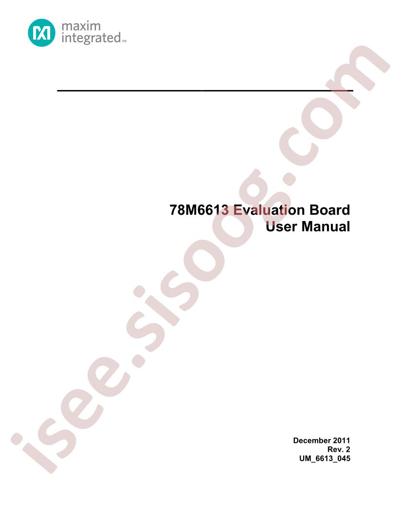 78M6613 User Manual