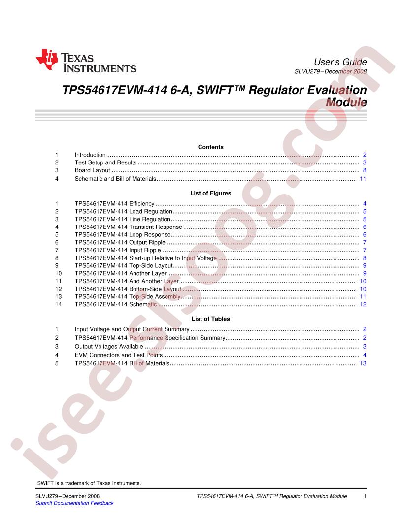 TPS54617EVM-414 Guide