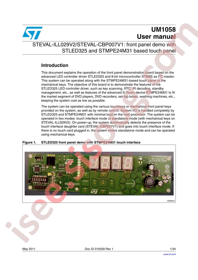 STEVAL-ILL029V2/STEVAL-CBP007V1 Manual