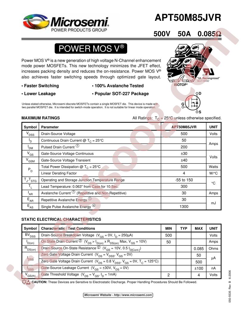 APT50M85JVR