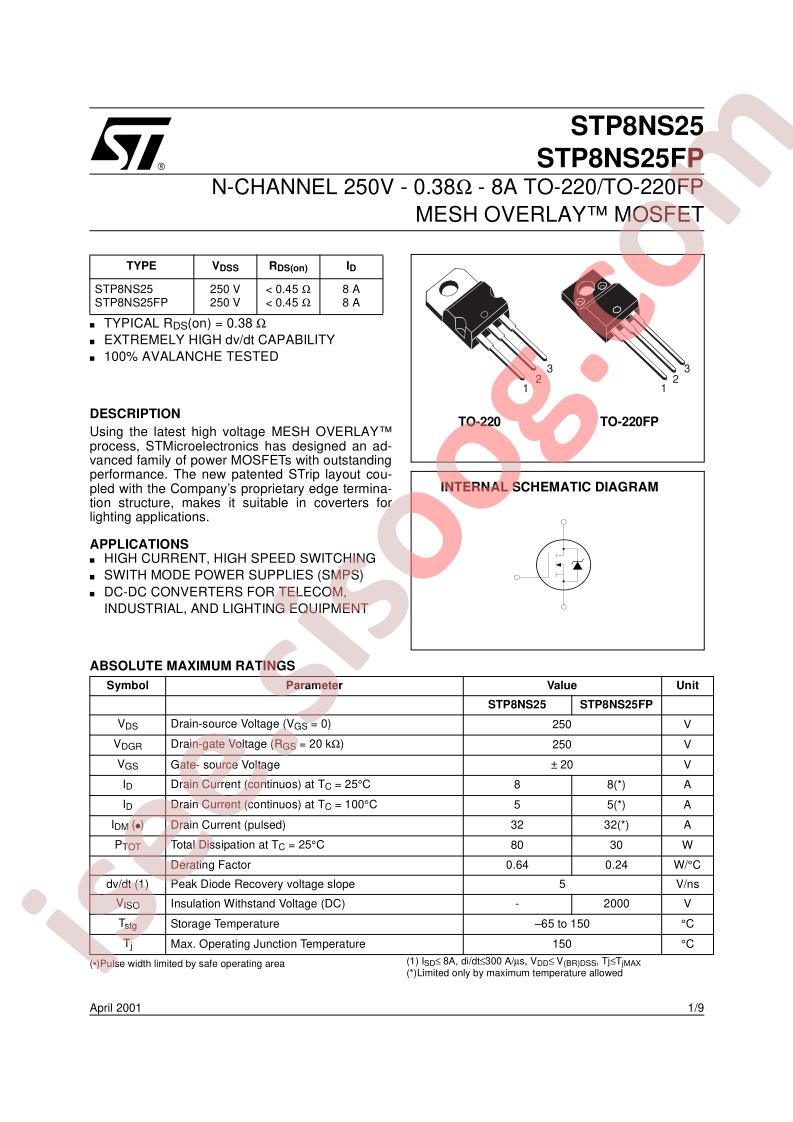 STP8NS25(FP)