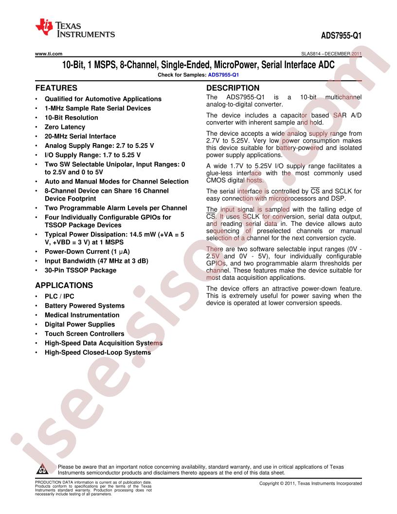 ADS7955-Q1